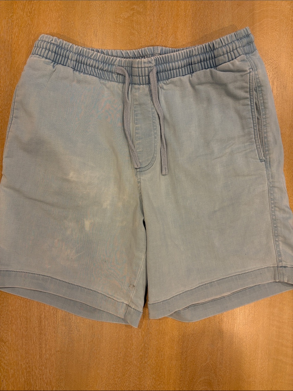 Men's Athletic Drawstring Shorts in Light Blue